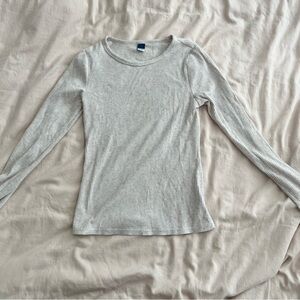 OLD NAVY - Plush Ribbed Cotton-Blend Long Sleeve - Beige